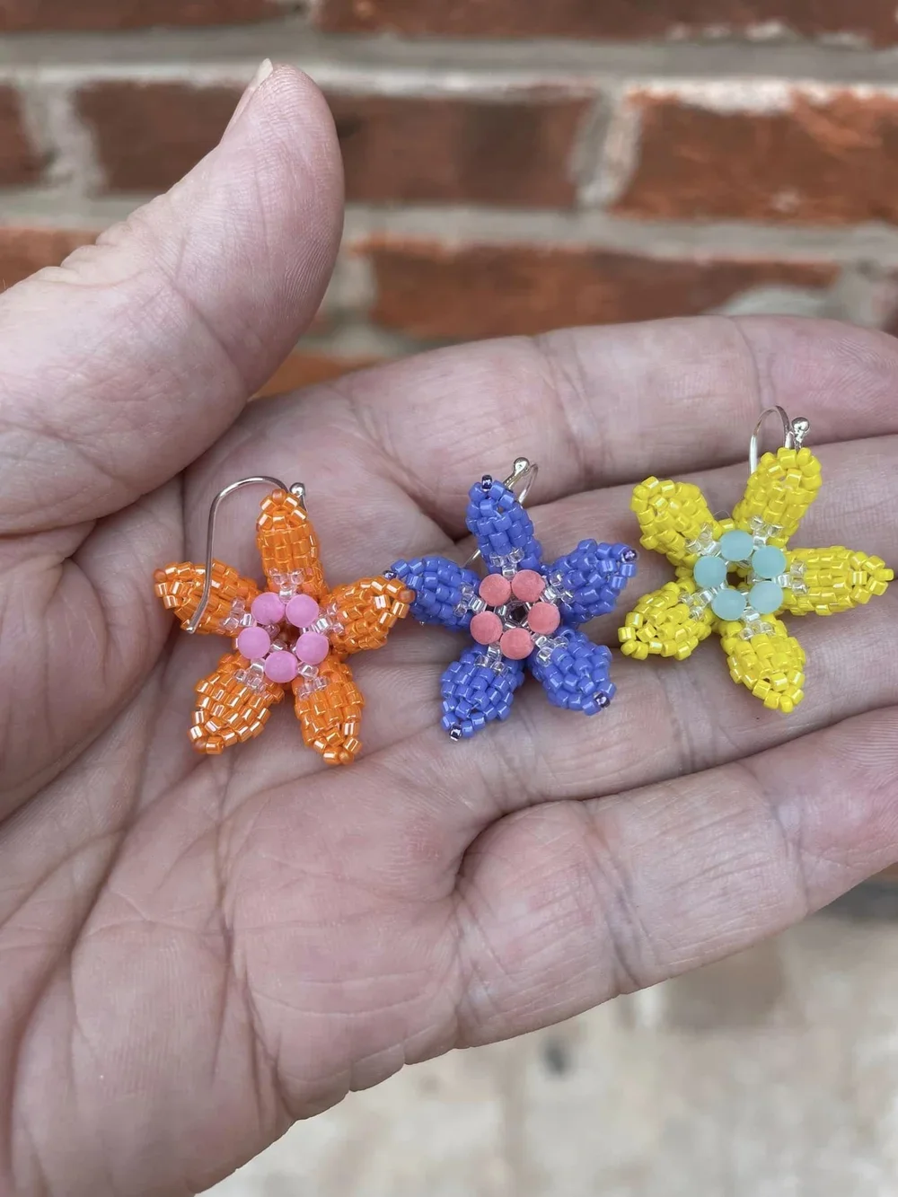 ✽Handmade✽Beads Flower✽麦の穂✽縁起物＆お守りとして✧*✽ Embroidered Flower Pendant — Bead Soup